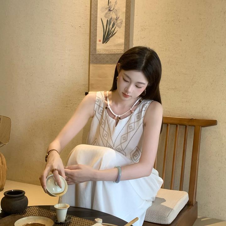 EIA一尧【忘忧】复古松弛禅意买手宽松连衣裙夏慵懒民族风气质长裙