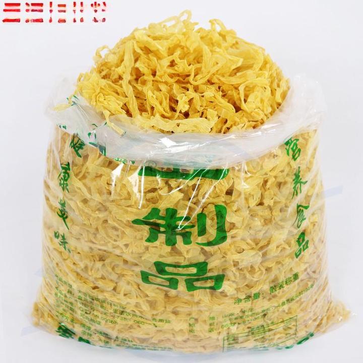 【净重1斤】盐粒豆皮豆皮大豆素肉凉拌菜烧烤蛋白肉批发产干货