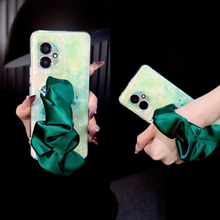 适用荣耀100手机壳新款100pro套honor贝壳纹ins晕染镜面支架女款p