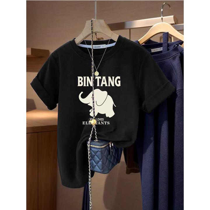 正肩磨毛短袖T恤女宽松休闲百搭2025夏季新款设计感打底衫上衣潮