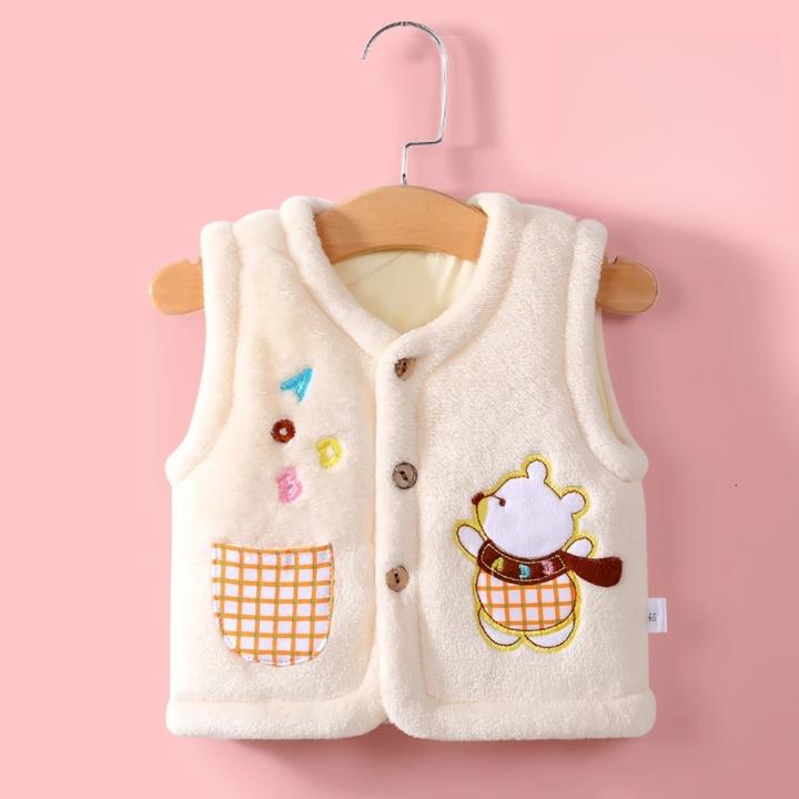 小孩幼儿马甲冬季外穿加厚加绒衣服男童女童新生宝宝坎肩保暖背心