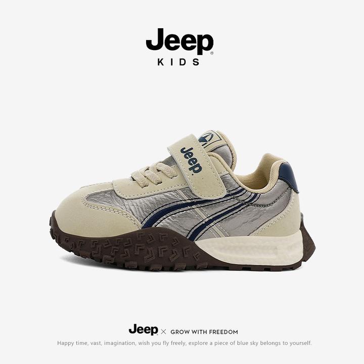 Jeep吉普男童韩版阿甘鞋男女童软底百搭德训鞋儿童防滑轻便运动鞋