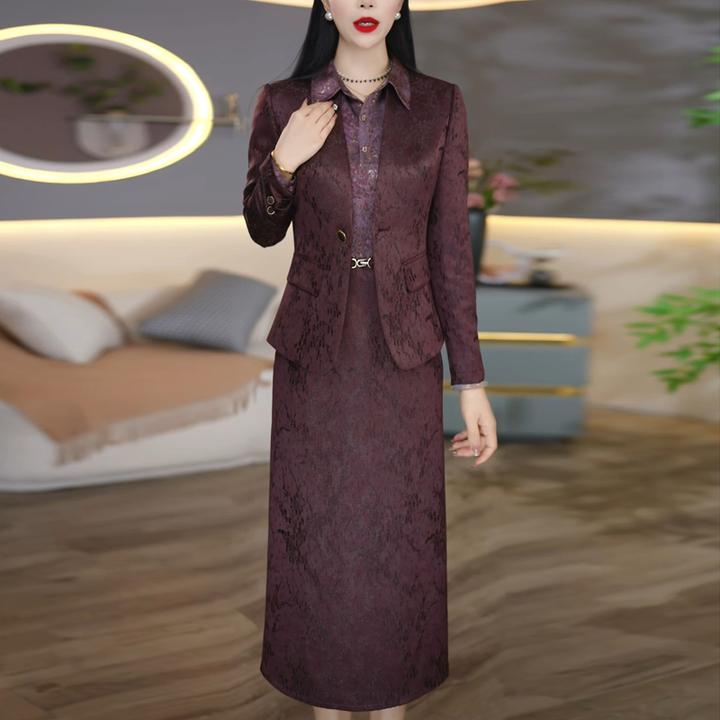 衬衫领连衣裙两件套女秋季2025年新款洋气显瘦干练正式场合套装裙