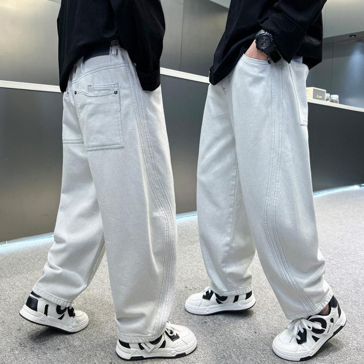 男童宽松裤子夏季薄款洋气6-12岁儿童休闲裤潮流时髦长裤韩版大童