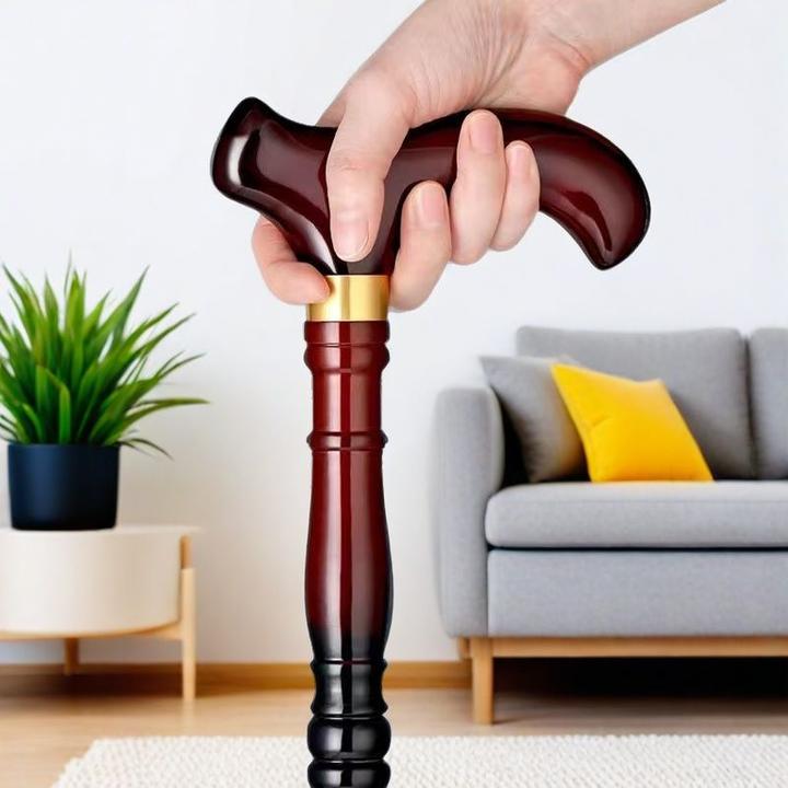 高档实木拐杖老人专用防滑耐用轻便手杖鸡翅木登山杖户外送礼登山