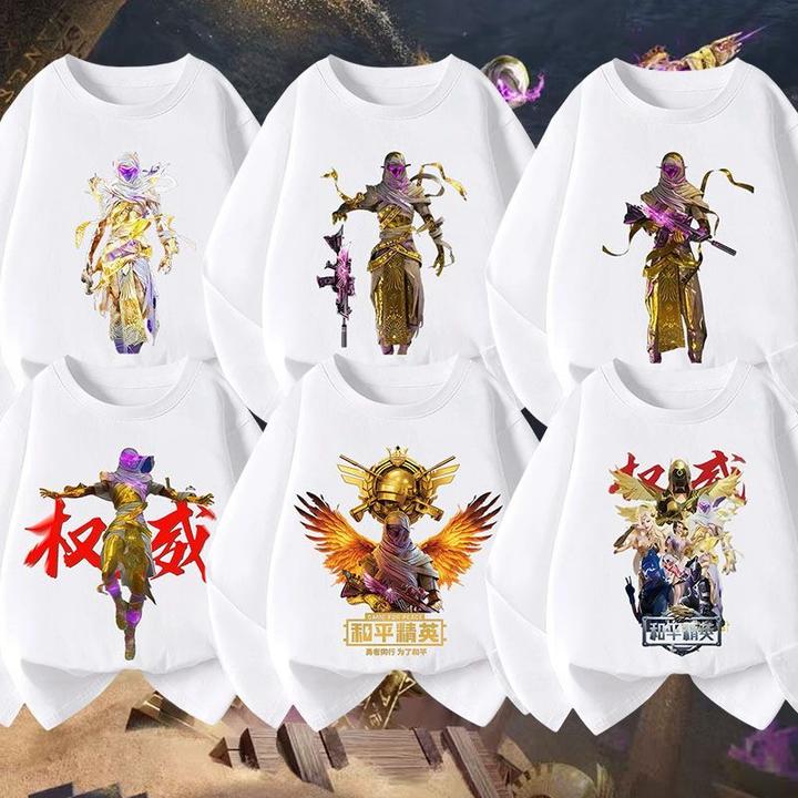 2025年爆款沙丘之主T恤权威网红印花和平精英同款游戏男童长袖秋