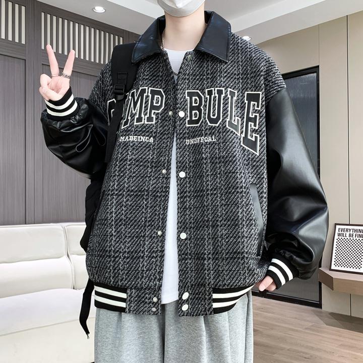 秋冬季加绒外套12岁男孩青少年学生13帅气加厚棉服15大童冬装夹克