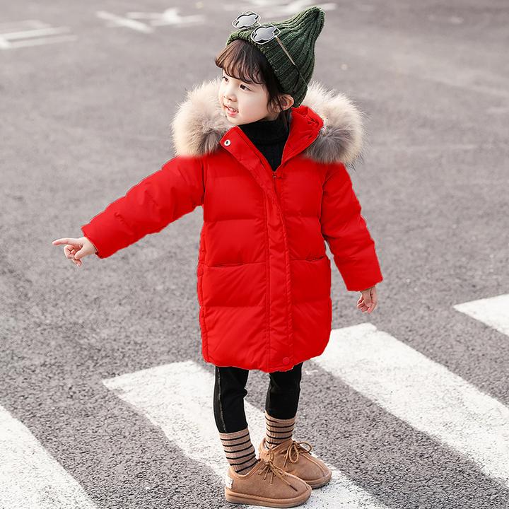 女童韩版棉衣2025新款冬装儿童外套中长款洋气棉服加厚女宝宝棉袄