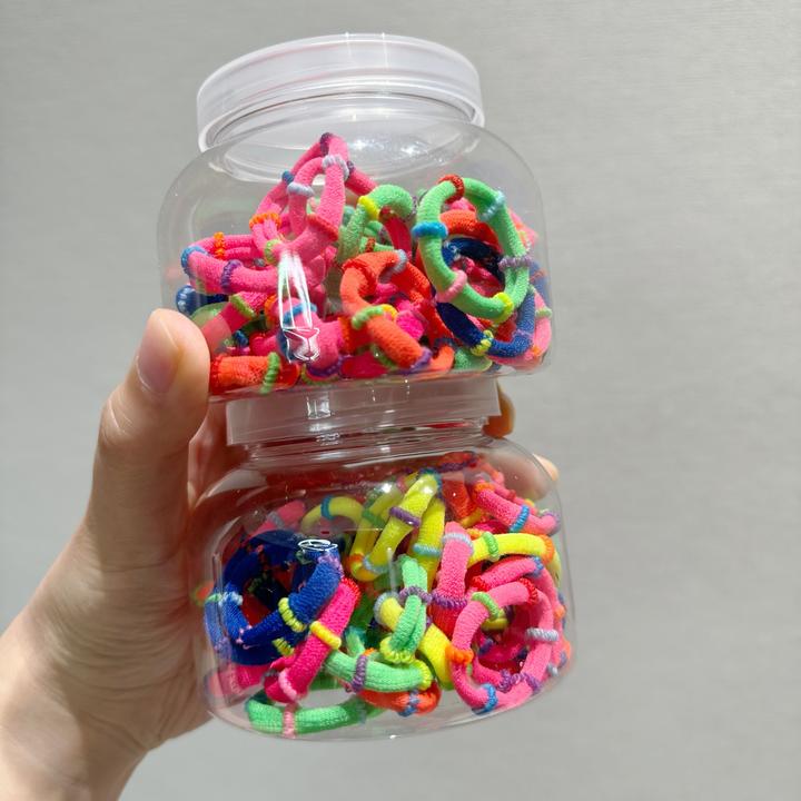 女童彩色高弹力小皮筋不伤发父亲节竹节发圈女孩宝宝可爱