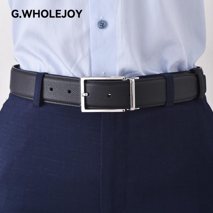 G.WHOLEJOY男士牛皮真皮腰带商务休闲经典正装西装皮带2503B-2