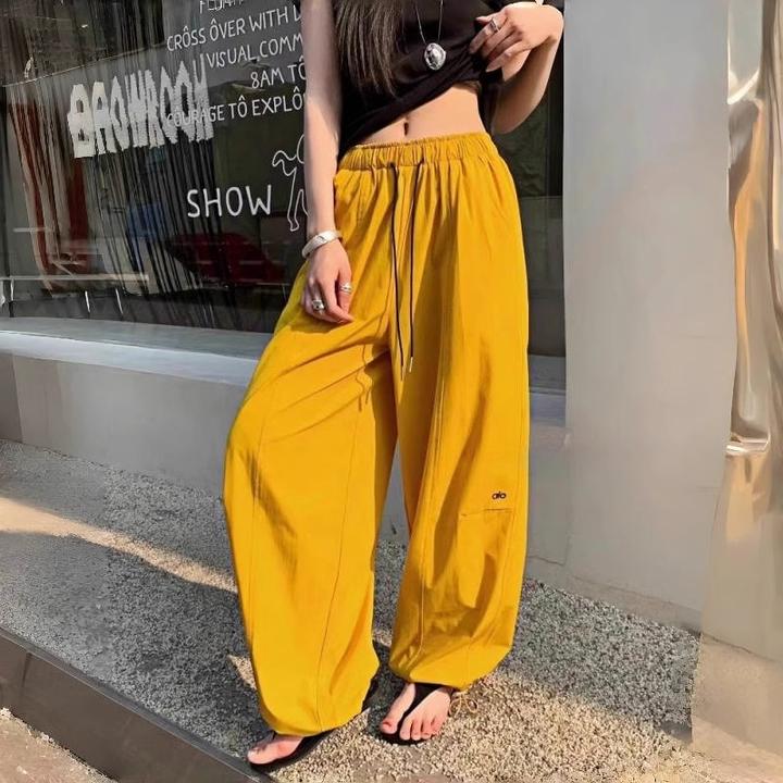 【原版专柜品质】新款夏季速干刺绣款阔腿裤弯刀休闲裤07