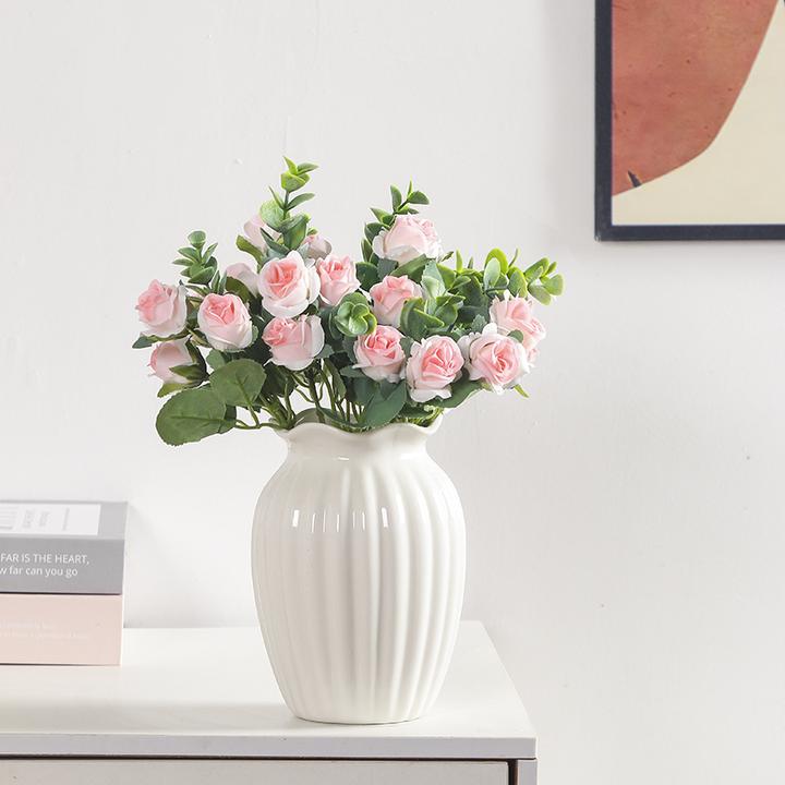 创意欧式插花花瓶简约陶瓷花器客厅餐桌干花鲜花水培装饰家居摆件