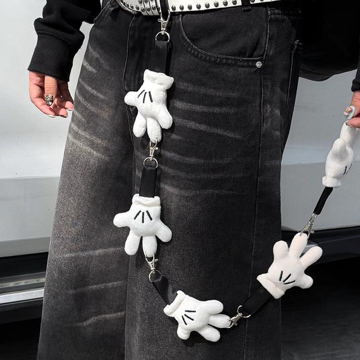 手指裤链配饰亚文化米奇手套设计可爱腰链高街嘻哈潮百搭男女同款