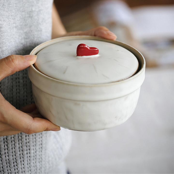 泽滕家可爱带盖碗甜品双皮奶早餐燕麦水果酸奶谷物汤盅喝粥釉下彩