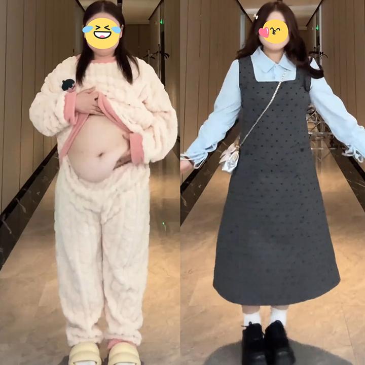 学院风秋季套装女装2025新款波点吊带连衣裙小个子富家千金感穿搭