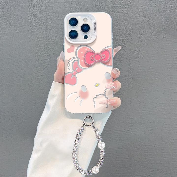 蝴蝶结kt猫适用苹果16promax手机壳iphone17pro可爱少女心15plus