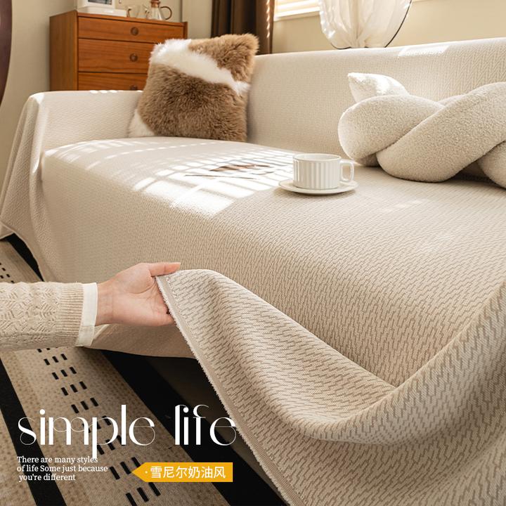 奶油风沙发盖布巾一整张全盖四季通用防猫抓沙发套罩2025新款盖毯