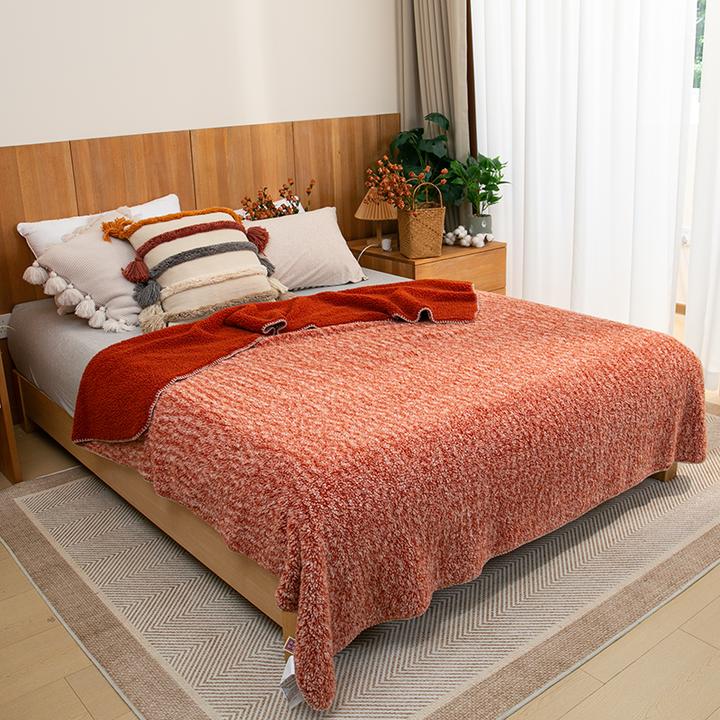 天竺良品满天星雕印毛毯加绒加厚盖被秋冬午睡毯直播SJ-1461