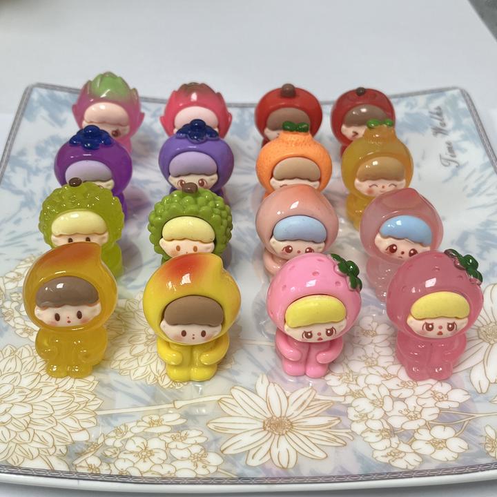 三丽欧螃蟹树脂可爱立体萌粒水果DIY配件彩色儿童玩具