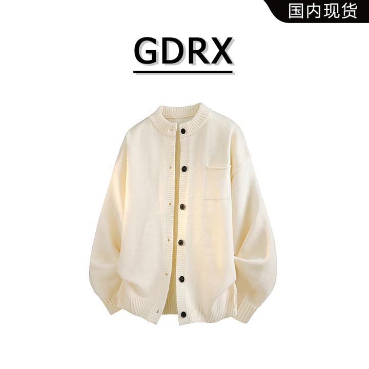GDRX美式开衫毛衣男款秋季新款宽松休闲针织外套高级感轻奢男装