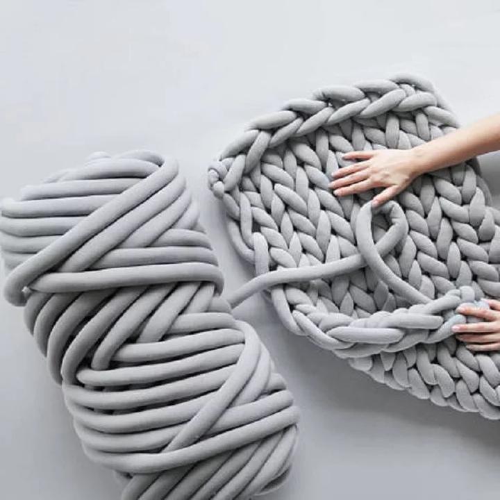 灌芯纱粗棉布条线手工编织毯子毛线包芯纱线机洗不掉毛OHHIO新款