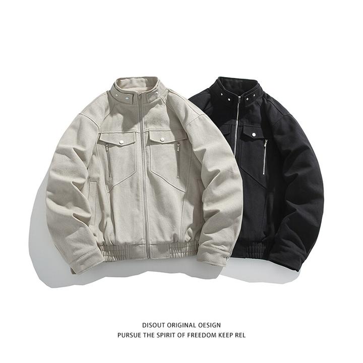 蛇年限定座山莽重磅帆布短款秋冬季保暖男夹克立领美式工装棉服潮