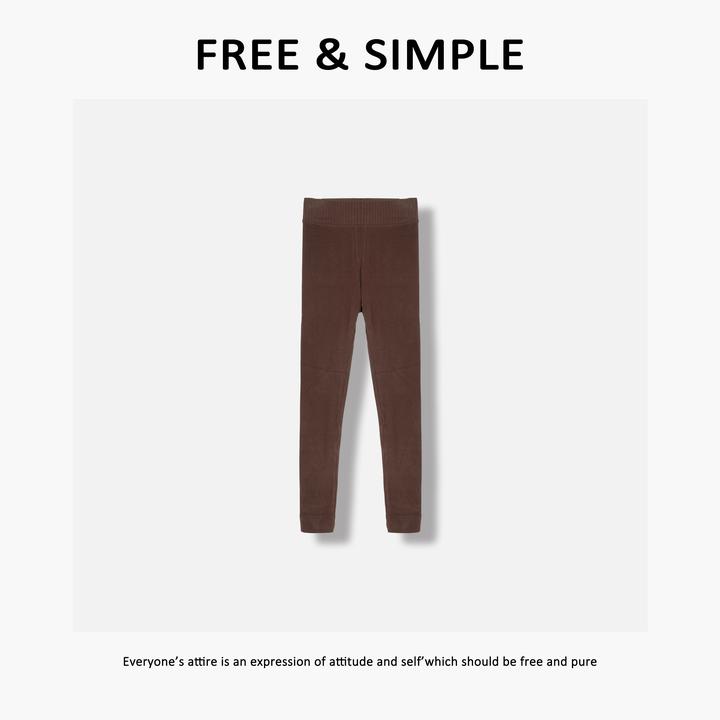 Free&Simple-'塑身裤‘极简韩系感春秋款慕斯暖绒打底裤-C801