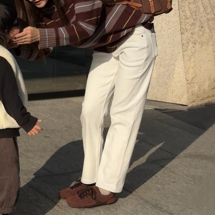 【CHUMINGMING】【素牛】防寒小直筒牛仔裤YR251006