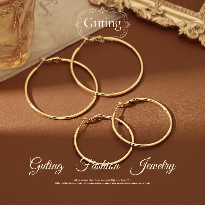 铜合金耳饰 21430大圈耳环女2025新款爆款小众独特夸张高级感耳饰