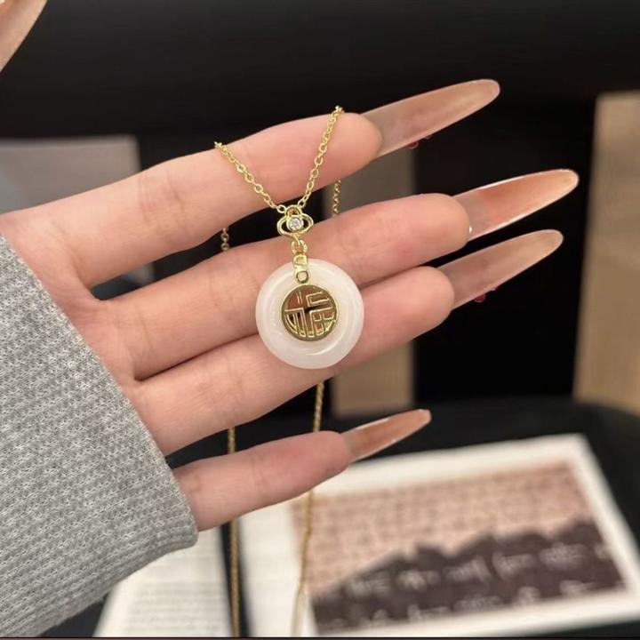 【下班】福运平安扣项链中国风吊坠简约轻奢小众设计