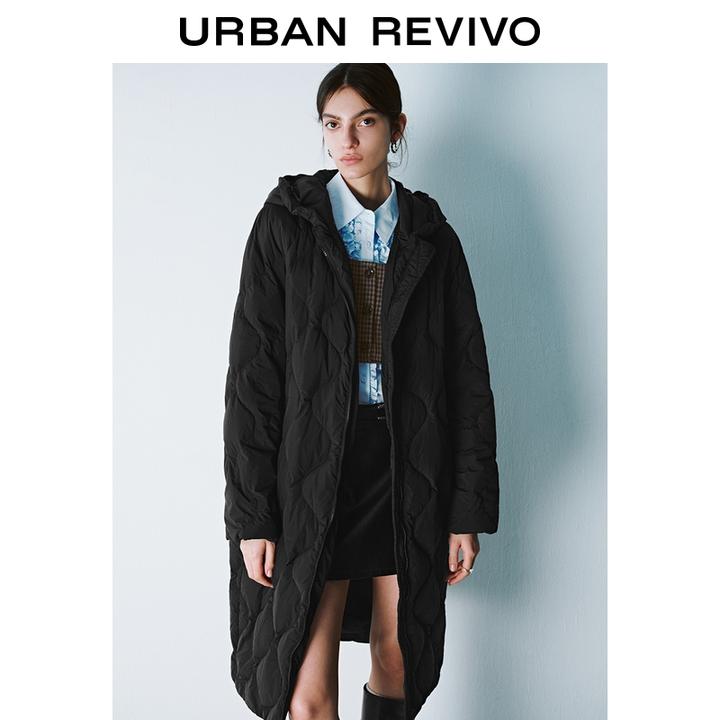 UR2025冬季新款女装连帽绗缝双拉链羽绒服UYY150037+