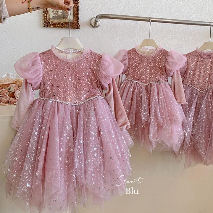 清仓！拉萨发货90码140码女童连衣裙冬装新款重工加绒公主裙礼服裙