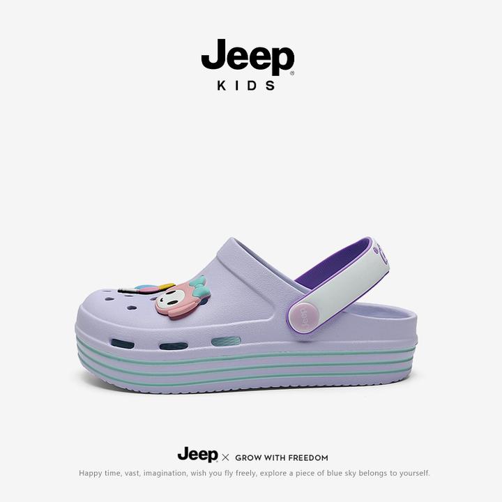 jeep儿童溯溪鞋男女童软底防滑沙滩鞋夏季包头外穿凉拖eva溯溪鞋