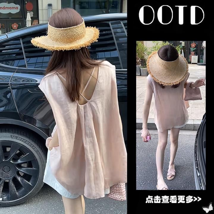 夏季流行穿搭一整套女2025新款韩版设计感宽松衬衫休闲短裤两件套