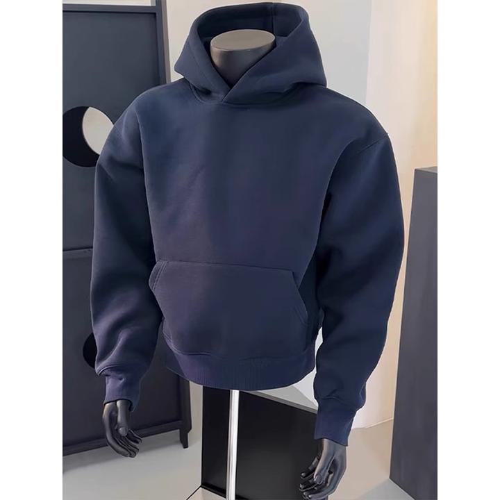 仓石一树重磅轻奢卫衣男款秋冬季硬挺美式情侣内搭连帽衫上衣外套