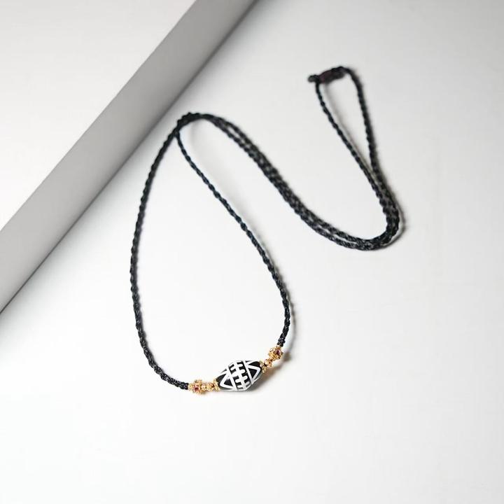 岚宫措｜西亚黑白天珠 L730