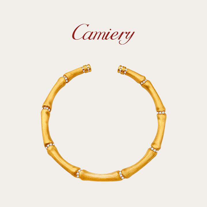 CAMIERY 复古轻奢竹节手镯气质百搭时尚