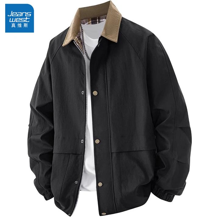 真维斯外套男款春秋外套男款爆款2025新款宽松秋季外套男休闲大码