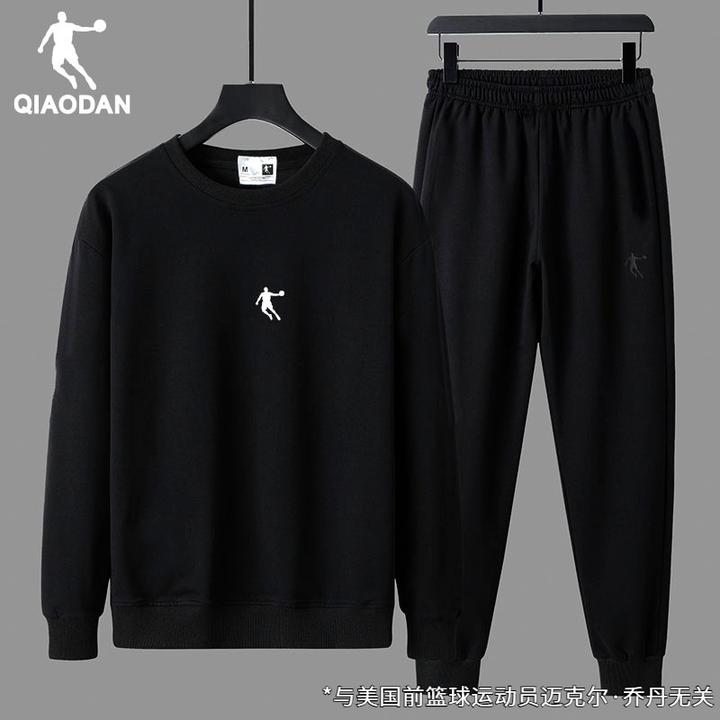 乔丹运动套装男2025秋季官方正品宽松健身训练服卫衣长裤两件套
