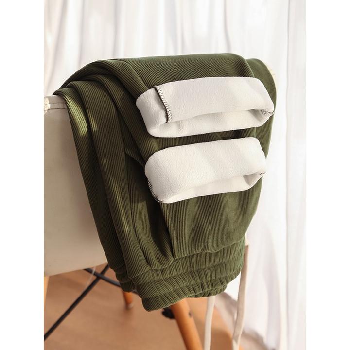 DeweLvum新款美式复古加绒加厚直筒裤宽松垂感休闲裤百搭卫裤男潮