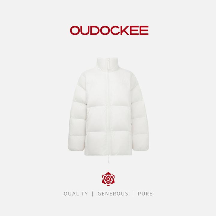 OUDOCKEE 鸥鸥【面包服】冬款白色气质保暖秋冬羽绒服 RACE643T