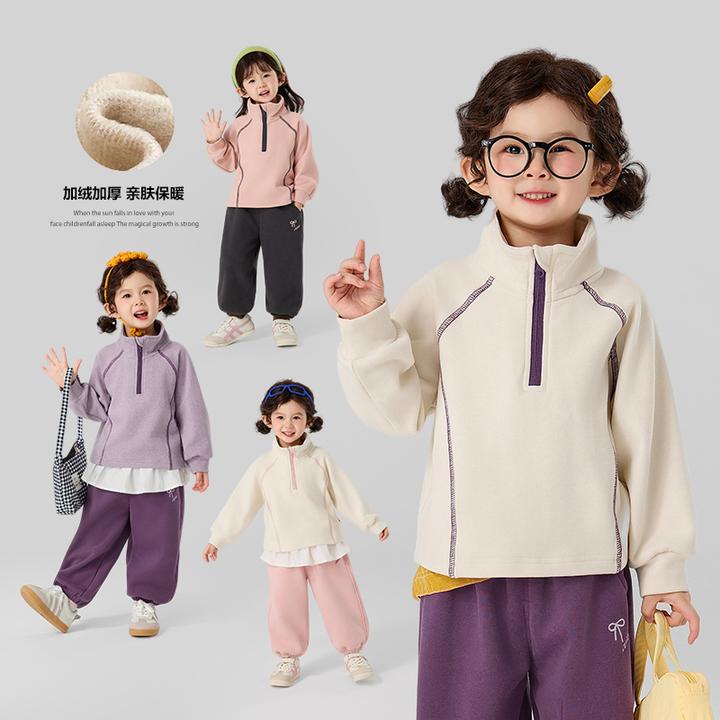 现货【薄绒】郝叔童品秋冬新款2025女童时尚洋气网红卫衣潮HZ53243