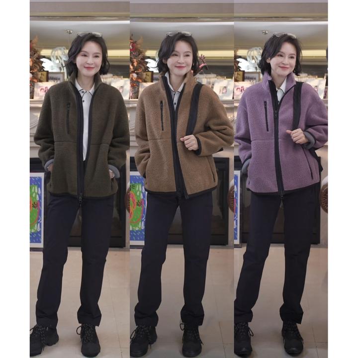 我是摩羯 暮色旅人2.0 时尚休闲绵羊毛抽绳保暖秋冬外套