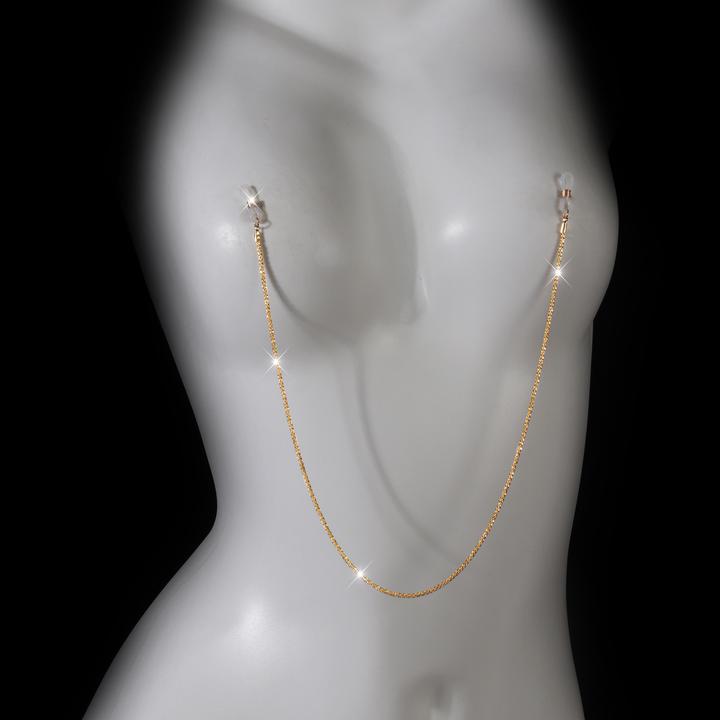 夜店风性感简约乳链闪亮素链个性小众情侣通用调情配饰胸链身体链