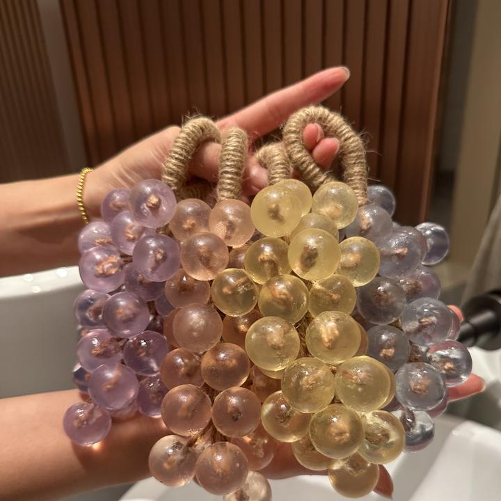 水晶葡萄香皂高级感卫生间装饰肥皂串创意趣味个性伴手礼