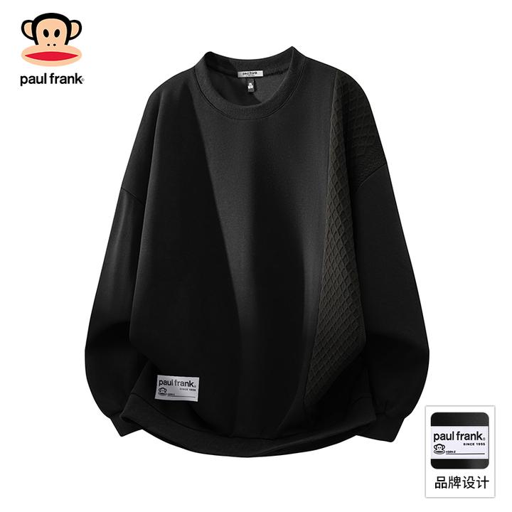 PaulFrank/大嘴猴美式休闲圆领卫衣男士2025秋季新款宽松长袖上衣