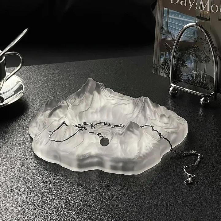 北欧风冰山烟灰缸家用轻奢时尚磨砂雪山摆件ins风客厅装饰雪茄缸