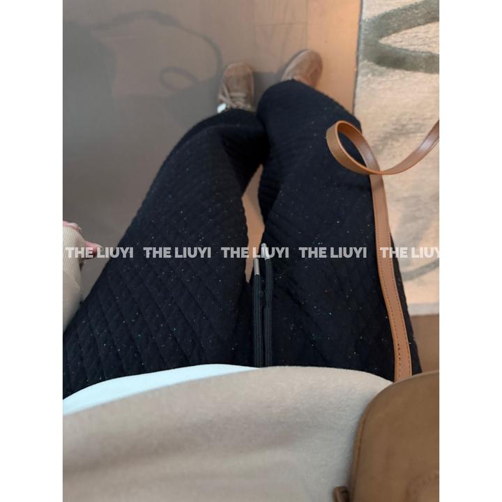 【LIUYI】棉裤～菱格绗棉保暖休闲束脚卫裤51022B7