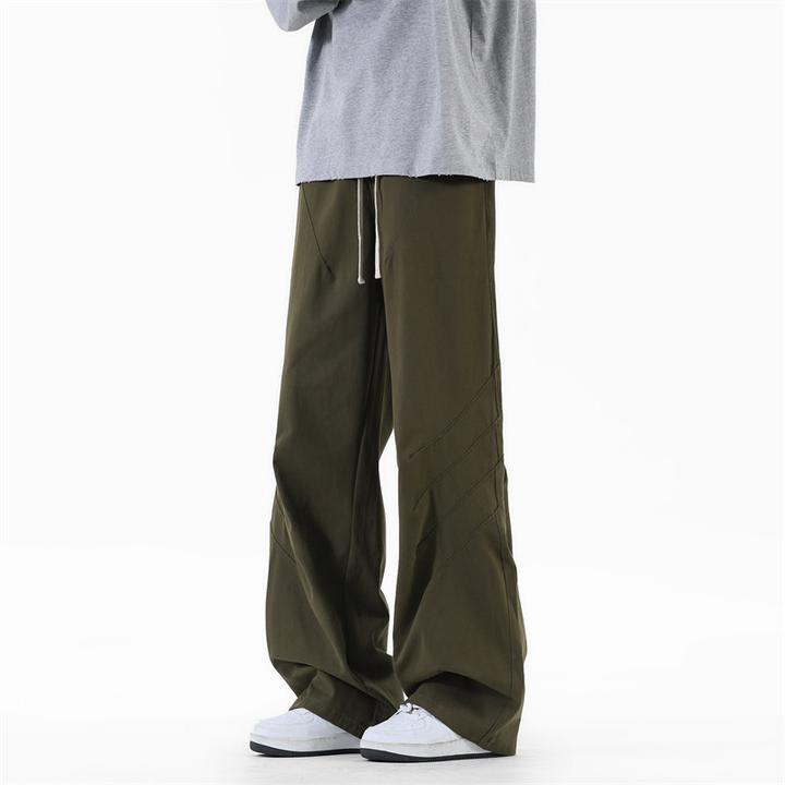 2025秋美式复古弯刀阔腿裤男宽松休闲纯棉工装裤休闲长裤裤子秋季