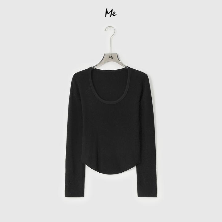 ME【美颜打底衫】超细美利奴绵羊毛修身极简时尚内搭毛衣MESA3586